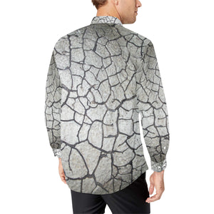 Crackle Men's All Over Print Casual Dress Shirt (Model T61)