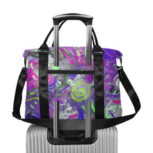 Load image into Gallery viewer, Graffiti Abstract Purple Large Capacity Duffle Bag (Model 1715)