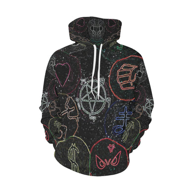 Dante's Inferno Glowing All Over Print Hoodie for Women (USA Size) (Model H13)