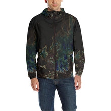 Load image into Gallery viewer, Feathery Flames Glowing All Over Print Quilted Windbreaker for Men (Model H35)