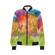 Load image into Gallery viewer, Splash of Color All Over Print Bomber Jacket for Women (Model H36)