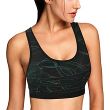 Load image into Gallery viewer, Abstract Circles Glowing Women&#39;s All Over Print Sports Bra (Model T52)