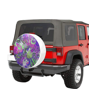 Graffiti Abstract Purple 32 Inch Spare Tire Cover