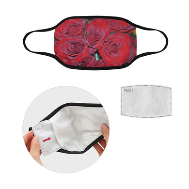 Rose Bouquet Flower Mouth Mask in One Piece (2 Filters Included) (Model M02)