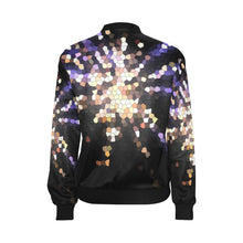 Load image into Gallery viewer, Fireworks Star Mosaic All Over Print Bomber Jacket for Women (Model H36)