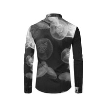 Load image into Gallery viewer, Jellyfish Black and White Men&#39;s All Over Print Casual Dress Shirt (Model T61)