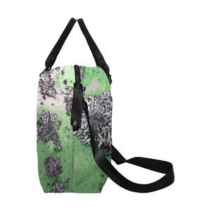 Patches of Moss Green Large Capacity Duffle Bag (Model 1715)