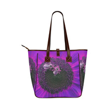 Load image into Gallery viewer, Busy Bee Sunflower Purple Classic Tote Bag (Model 1644)