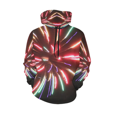 Fireworks Burst All Over Print Hoodie for Women (USA Size) (Model H13)