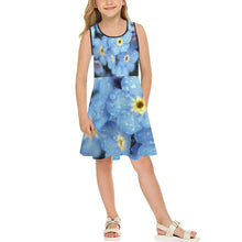 Load image into Gallery viewer, Forget Me Not Flower Girls&#39; Sleeveless Sundress (Model D56)