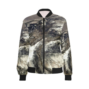 Aerial Ground All Over Print Bomber Jacket for Women (Model H36)