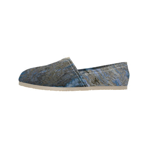 Marbled Abstract Blue Unisex Classic Canvas Slip-On (Model 1206)