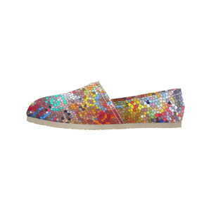 Graffiti Abstract Mosaic Unisex Classic Canvas Slip-On (Model 1206)
