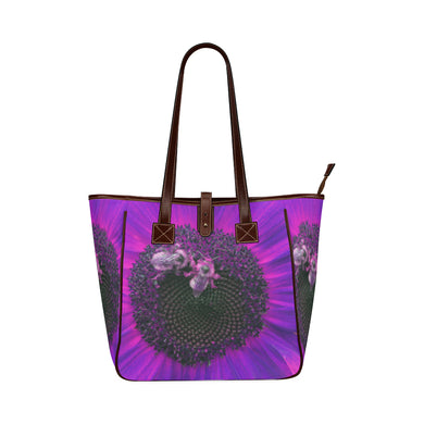 Busy Bee Sunflower Purple Classic Tote Bag (Model 1644)