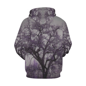 Spooky Tree Purple All Over Print Hoodie for Women (USA Size) (Model H13)