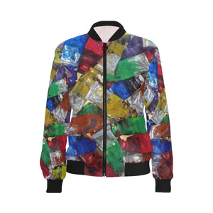 Oil Paints All Over Print Bomber Jacket for Women (Model H36)