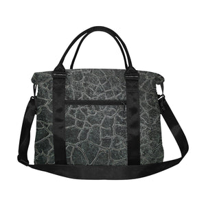 Crackle Black Large Capacity Duffle Bag (Model 1715)