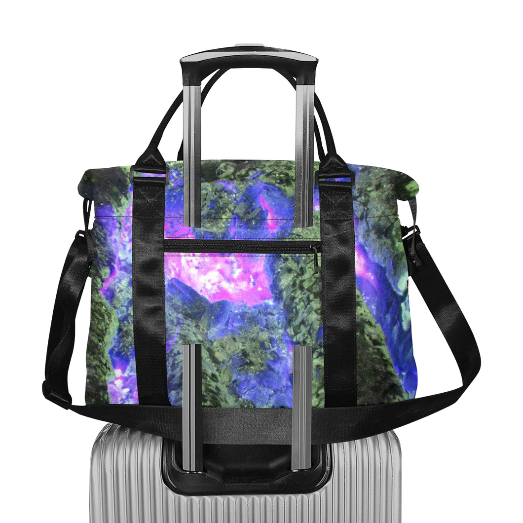 Molten Flames Purple Large Capacity Duffle Bag (Model 1715)