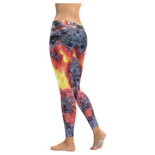 Load image into Gallery viewer, Molten Flames Low Rise Leggings (Invisible Stitch) (Model L05)