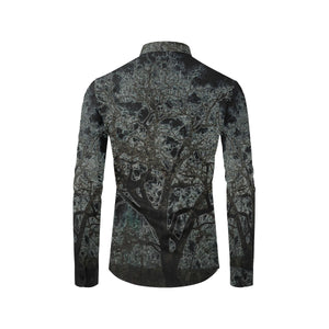 Spooky Tree Glowing Men's All Over Print Casual Dress Shirt (Model T61)
