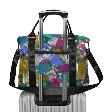 Oil Paints Blue Large Capacity Duffle Bag (Model 1715)