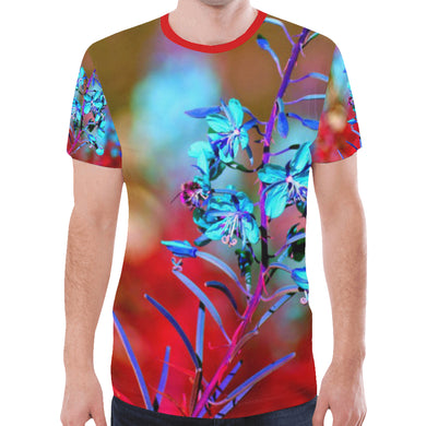Fireweed Flower Blue New All Over Print T-shirt for Men (Model T45)