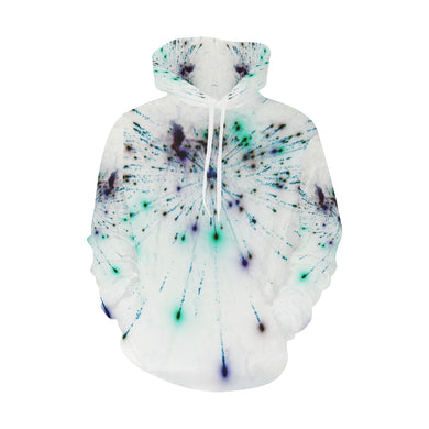 Fireworks Spray Negative All Over Print Hoodie for Women (USA Size) (Model H13)
