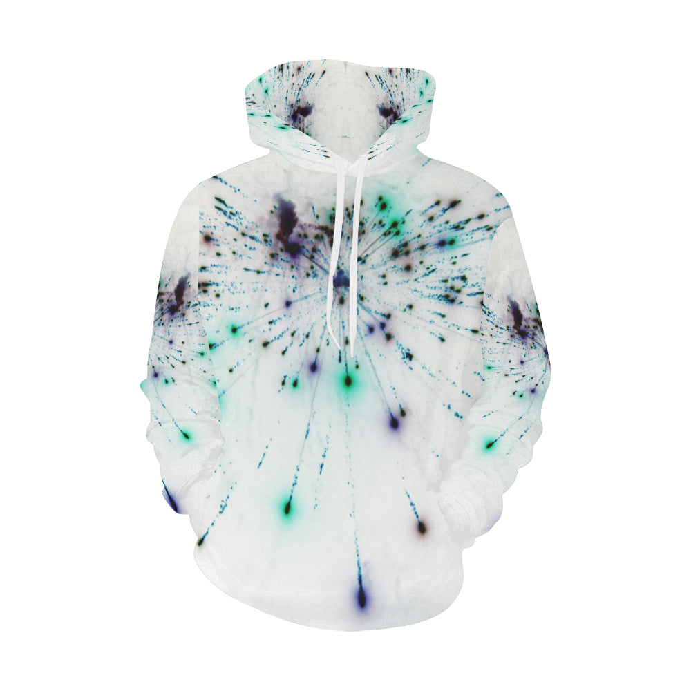 Fireworks Spray Negative All Over Print Hoodie for Women (USA Size) (Model H13)