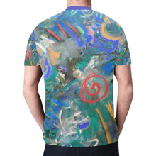 Load image into Gallery viewer, Graffiti Abstract Blue New All Over Print T-shirt for Men (Model T45)