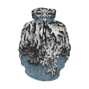 Moss Blue All Over Print Hoodie for Men (USA Size) (Model H13)
