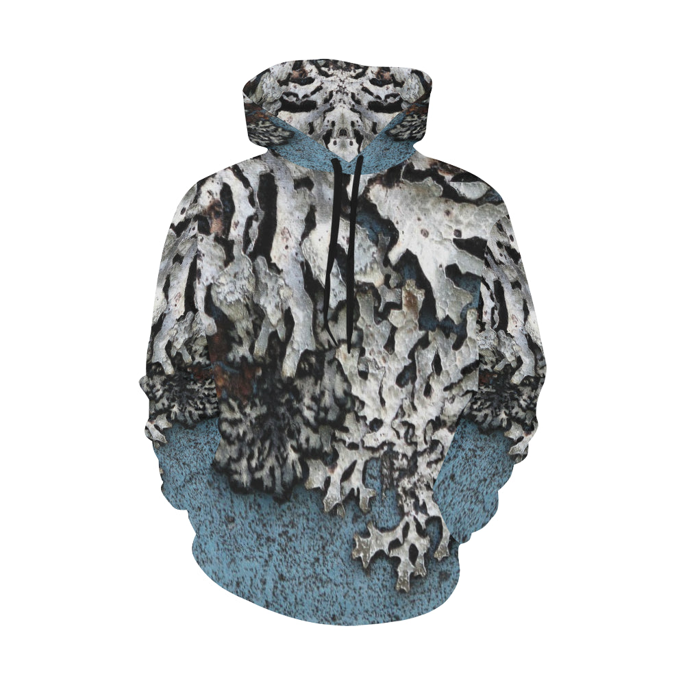 Moss Blue All Over Print Hoodie for Men (USA Size) (Model H13)