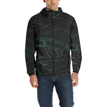 Load image into Gallery viewer, Abstract Circles Glowing All Over Print Quilted Windbreaker for Men (Model H35)