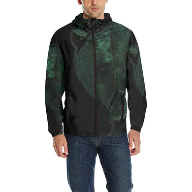 Big Bear Glowing All Over Print Quilted Windbreaker for Men (Model H35)