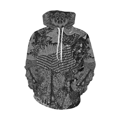 Paisley Power Black and White All Over Print Hoodie for Men/Large Size (USA Size) (Model H13)