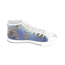 Load image into Gallery viewer, Patches of Moss Blue Men’s Classic High Top Canvas Shoes (Model 017)