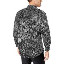 Load image into Gallery viewer, Holiday Paisley Black and White Men&#39;s All Over Print Casual Dress Shirt (Model T61)