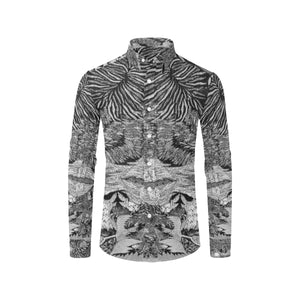 Pleasantly Paisley Black and White Men's All Over Print Casual Dress Shirt (Model T61)