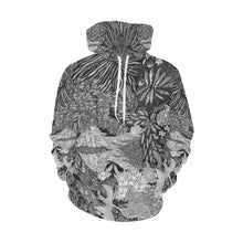 Load image into Gallery viewer, Pleasantly Paisley Black and White All Over Print Hoodie for Men/Large Size (USA Size) (Model H13)