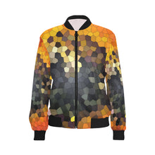 Load image into Gallery viewer, Busy Bee Sunflower Mosaic All Over Print Bomber Jacket for Women (Model H36)