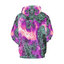 Load image into Gallery viewer, Molten Flames Magenta All Over Print Hoodie for Women (USA Size) (Model H13)