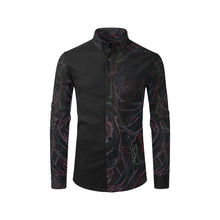 Load image into Gallery viewer, Rose Bouquet Flower Glowing Men&#39;s All Over Print Casual Dress Shirt (Model T61)