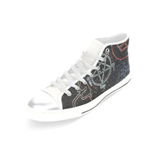 Load image into Gallery viewer, Dante&#39;s Inferno Glowing Women&#39;s Classic High Top Canvas Shoes (Model 017)