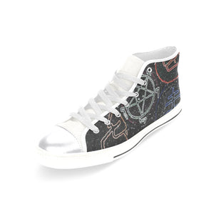 Dante's Inferno Glowing Women's Classic High Top Canvas Shoes (Model 017)