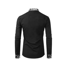 Load image into Gallery viewer, Holiday Paisley Black and White Mosaic Men&#39;s All Over Print Casual Dress Shirt (Model T61)