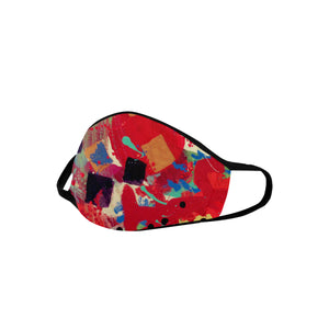 Abstract Squares Mouth Mask