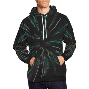 Fireworks Burst Glowing All Over Print Hoodie for Men/Large Size (USA Size) (Model H13)