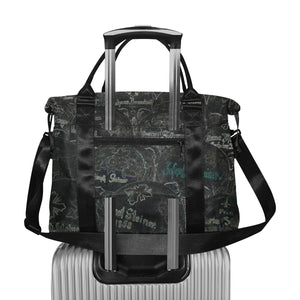 Painted Skulls Glowing Large Capacity Duffle Bag (Model 1715)
