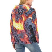 Load image into Gallery viewer, Molten Flames All Over Print Hoodie for Women (USA Size) (Model H13)