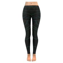 Load image into Gallery viewer, Abstract Circles Glowing Low Rise Leggings (Invisible Stitch) (Model L05)