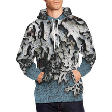Load image into Gallery viewer, Moss Blue All Over Print Hoodie for Men/Large Size (USA Size) (Model H13)